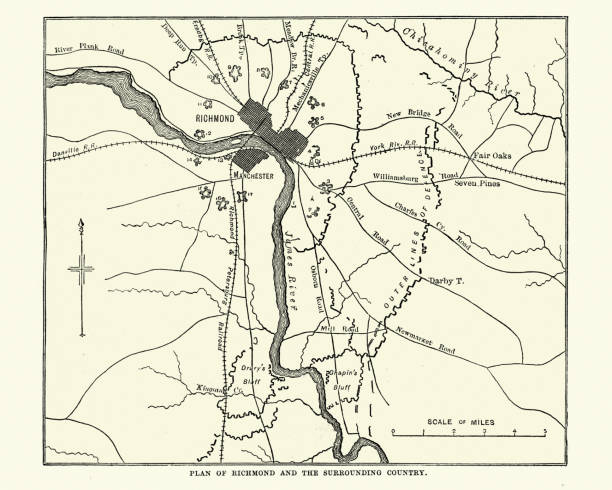 istock Plan of Richmond, Virginia during American Civil War 1211554216
