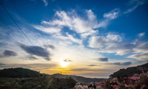 istock Beautiful nature and mountain views. Blue Sky and sunset. 1211555844