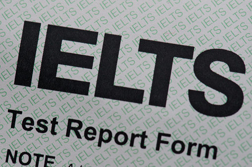 IELTS test report form after taking english exam