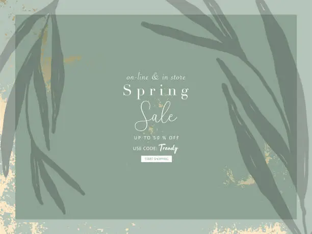 Vector illustration of floral spring botanical pattern