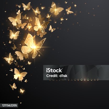 4,500+ Gold Butterflies Stock Illustrations, Royalty-Free Vector Graphics &  Clip Art - iStock