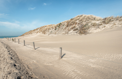 Sand dunes at twilight in Pembrokeshire, Wales