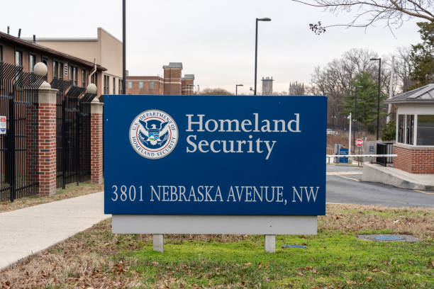 firma della sicurezza nazionale (dhs) a washington, d.c. usa. - department of homeland security foto e immagini stock