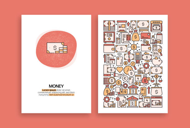 Money Related Design. Modern Vector Templates for Brochure, Cover, Flyer and Annual Report. Money Related Design. Modern Vector Templates for Brochure, Cover, Flyer and Annual Report. tax patterns stock illustrations