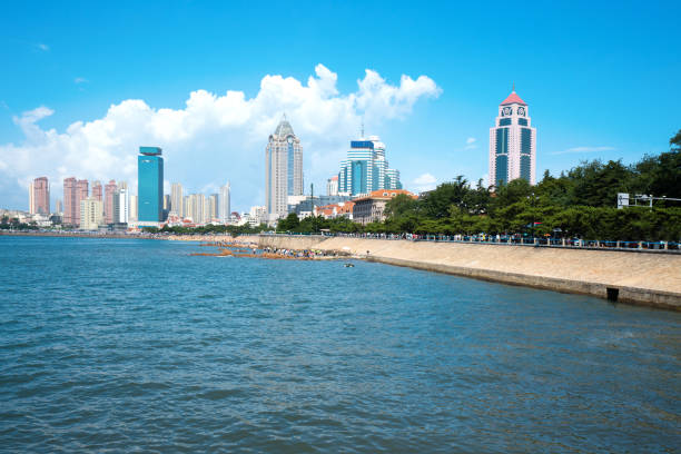 istock Beautiful City Skyline, Qingdao, China 1211569475