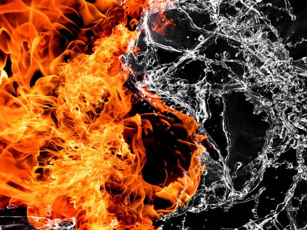 istock Abstract background with a mixture of fire and water 1211576044