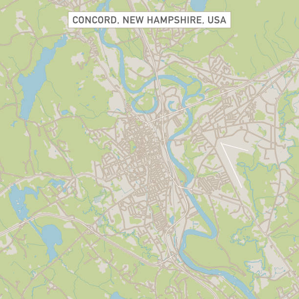 Concord New Hampshire US City Street Map Vector Illustration of a City Street Map of Concord, New Hampshire, USA. Scale 1:60,000.
All source data is in the public domain.
U.S. Geological Survey, US Topo
Used Layers:
USGS The National Map: National Hydrography Dataset (NHD)
USGS The National Map: National Transportation Dataset (NTD) concord new hampshire stock illustrations