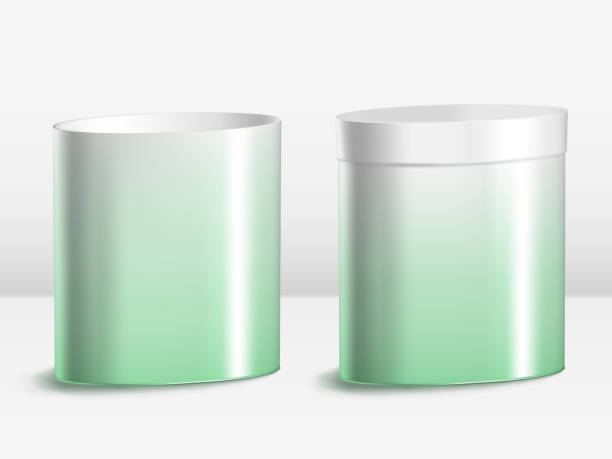istock Oval metal can for food, cookies and gifts. 1211578633