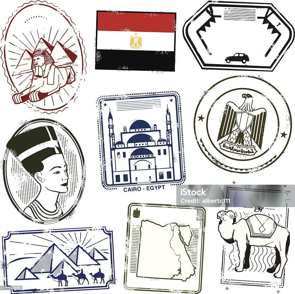 Splendor Egipto - Royalty-free Carimbo de Passaporte arte vetorial