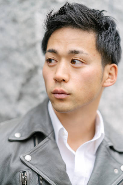 istock Portrait of handsome man waring leater jacket 1211582581
