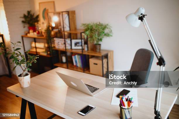 Home Office Stock Photo - Download Image Now - Working At Home, Home Office, Desk