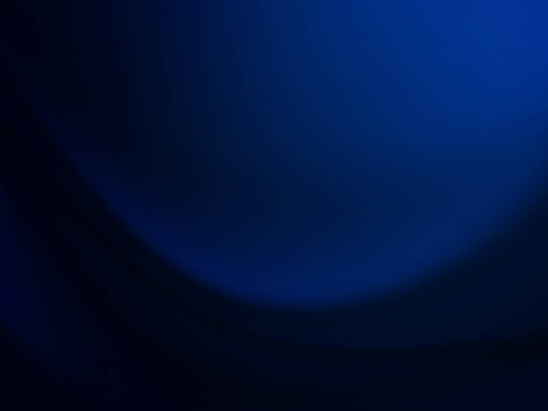 Photo of Wave Abstract Navy Blue Black Neon Pattern Moon Light Silk Wavy Dark Texture Night Beach Party Background