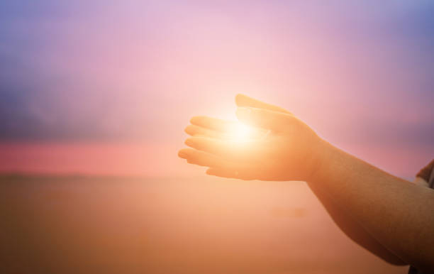 istock Human hands open palm up worship. Eucharist Therapy Bless God Helping Repent Catholic Easter Lent Mind Pray. Christian Religion concept background. fighting and victory for god 1211586413