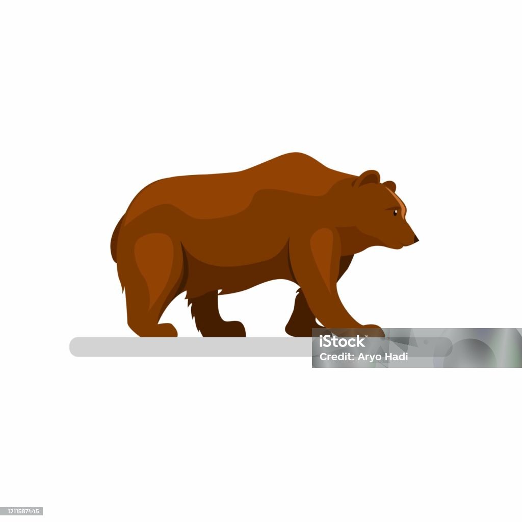 Ilustración de Gran Oso Salvaje Marrón Caminando Solo En El Bosque Personaje De Mascota En Vector De Ilustración De Dibujos Animados Aislado En Fondo Blanco y más Vectores Libres de Derechos de Ilustración de Gran Oso Salvaje Marrón Caminando Solo En El Bosque Personaje De Mascota En Vector De Ilustración De Dibujos Animados Aislado En Fondo Blanco y más Vectores Libres de Derechos de