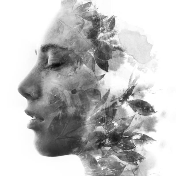 istock Paintography. A portrait combined with an illustration 1211589555