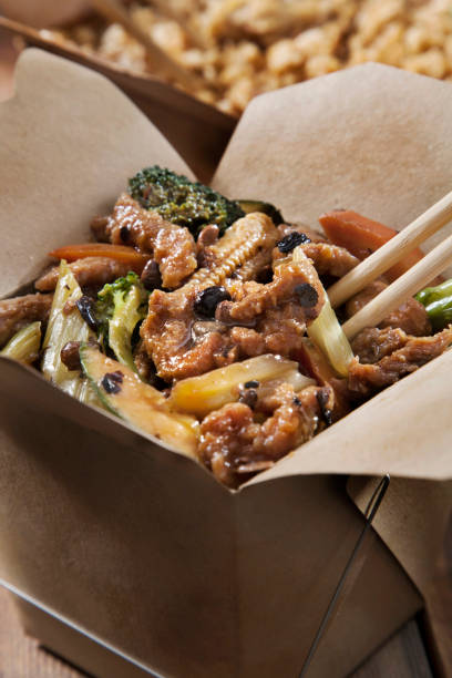 istock Beef in Black Bean Sauce with Vegetables and Fried Rice 1211596137