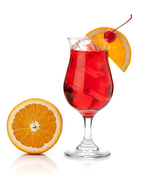istock Red cocktail with orange and maraschino 121160059