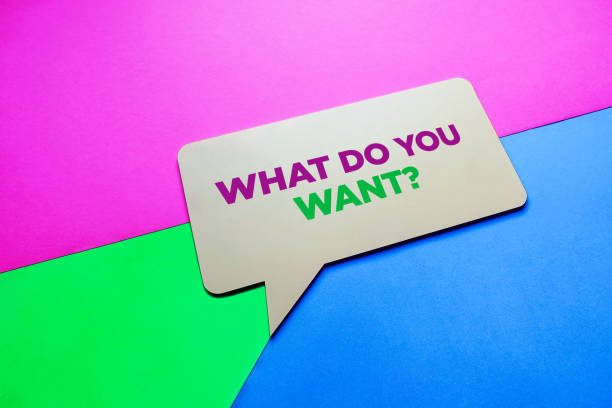 istock What Do You Want? Speech Bubble on colored background. 1211601023