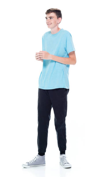 istock Caucasian boys in front of white background 1211601031