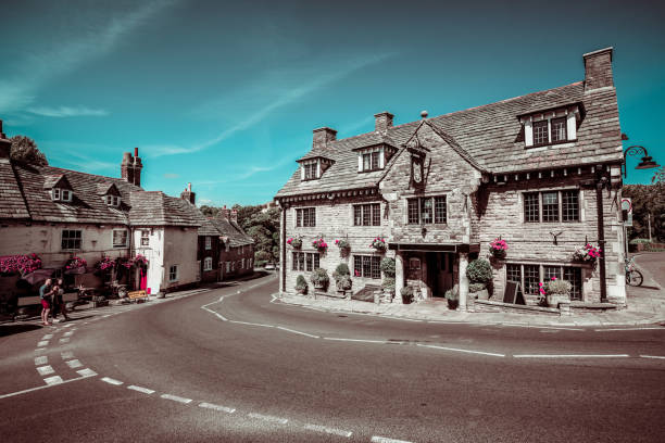 Houses In Corfe Village Main Square Architecture