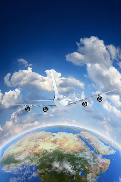 istock Flying over Africa. Air travel concept. 1211603368
