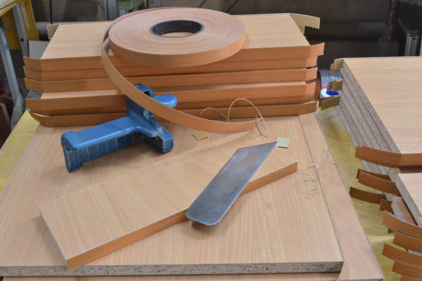 istock Edging for furniture components chipboard, knife, PVC edge 1211605307