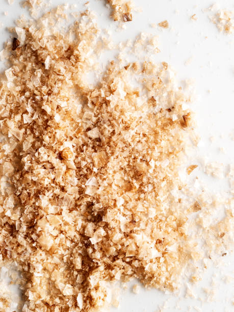 istock Smoked salt, salt,Smoked salt crystals full frame background, 1211606358