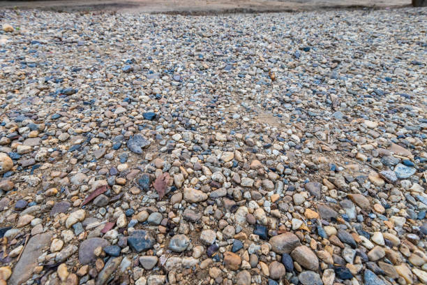 Colorful sand or pebble texture. Seamless texture on ground texture.