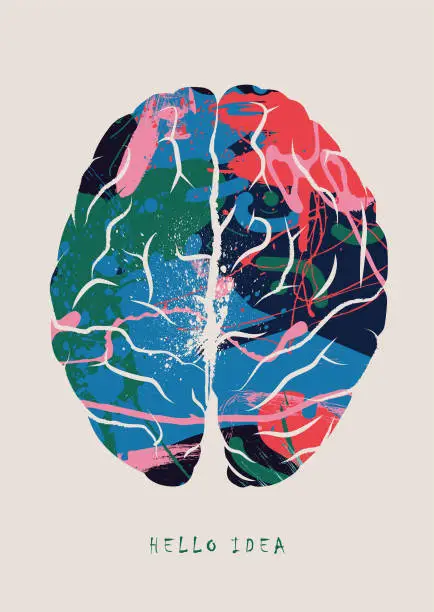 Vector illustration of Brainstorming, Brain Concept - vector illustration