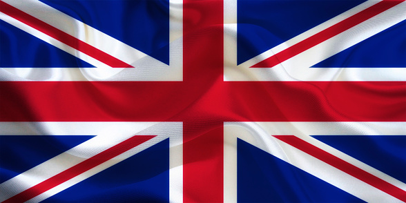 united kingdom flag satin textile