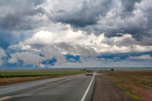 Traveling east outside of Denver on a Friday afternoon. Tornado watch.