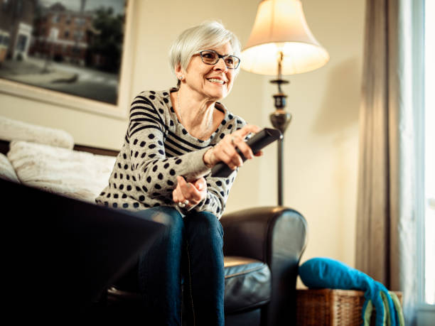 istock Grandmother with home technology 1211613736
