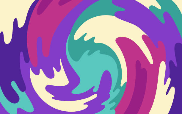 Swirl Abstract Blob Background Swirl blob paint abstract background. blob illustrations stock illustrations