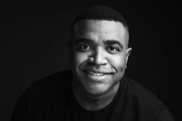 head photo, man, white and black, portrait