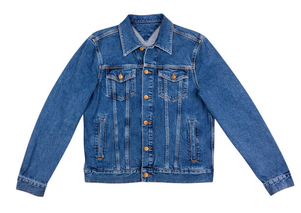 blue denim jacket - denim jacket imagens e fotografias de stock