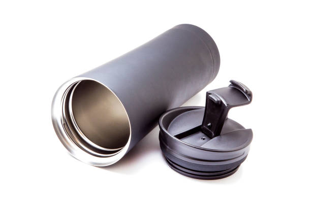 istock Black thermocup insulated on white 1211623359