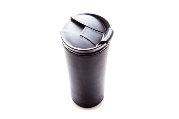 istock Black thermocup insulated on white 1211623370