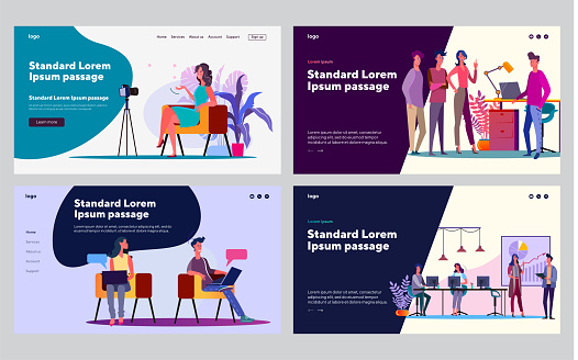 Projects Discussion Area Project Discussion Set Stock Illustration - Download Image Now ...