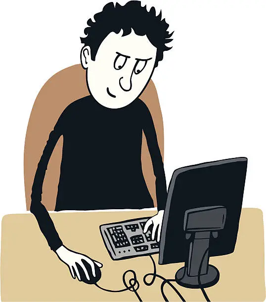 Vector illustration of Office worker