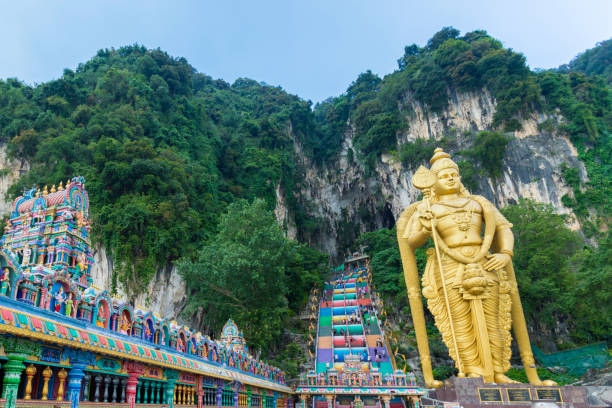 istock Lord Murugan statue in Batu caves. Hindu temple 1211631048