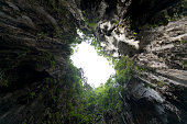 Exit from cave surrounded