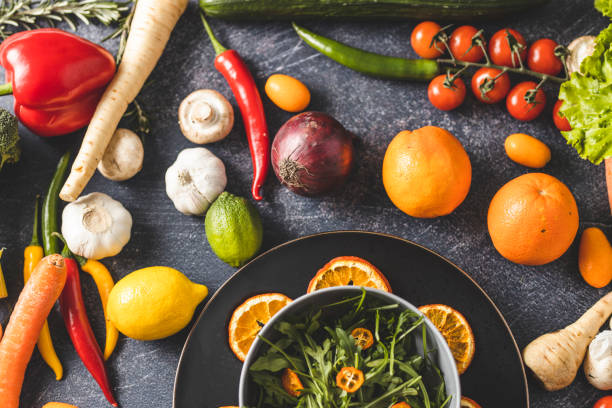 istock Fresh salad, vegetable and fruit 1211634543
