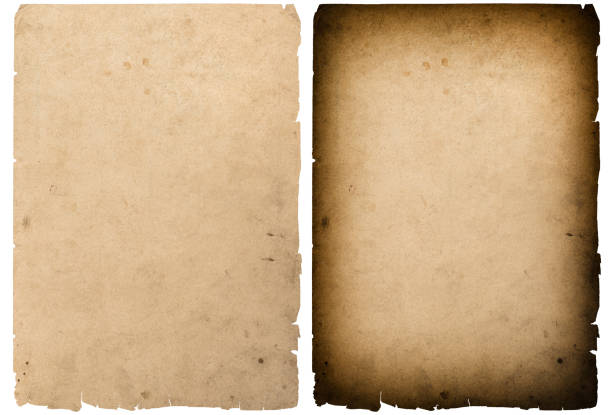 istock Used paper torn edges vignette isolated white background 1211637005