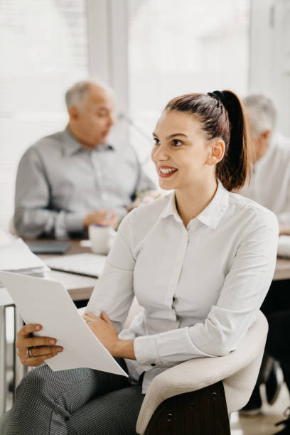 istock Businesswoman in office 1211637498