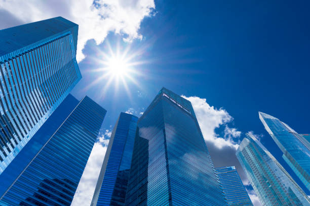 istock Downtown high rise buildings in Singapore 1211638532