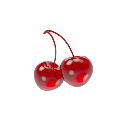 cherries on a white background