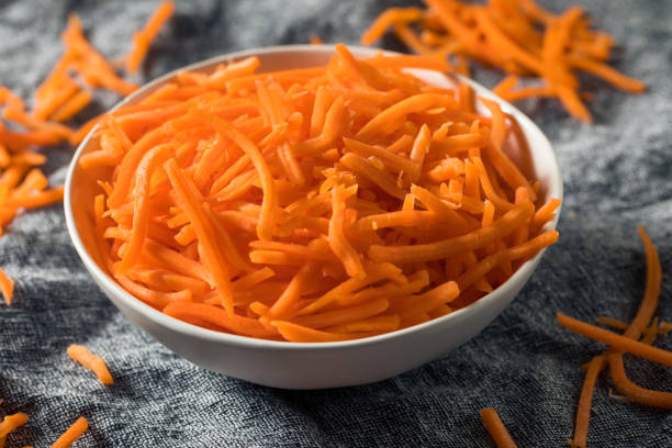 istock Raw Organic Orange Carrot Shreds 1211649750
