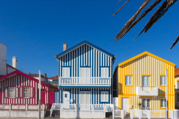 istock Stripes house in Costa Nova beach 1211651126