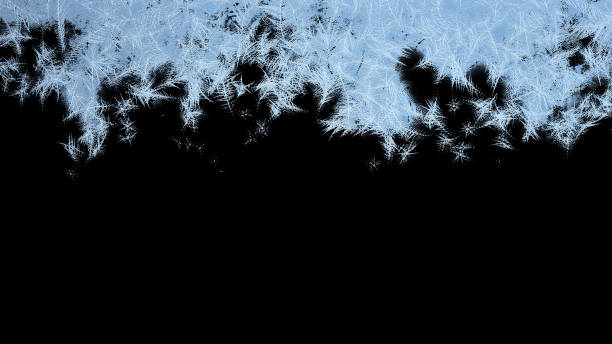 istock Frosted frame from Top to the Bottom. Frosted patterns on the glass. 1211651266