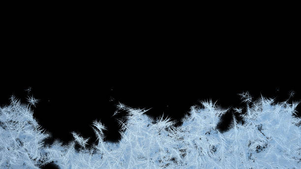 istock Frosted frame from Bottom to the Top. Frosted patterns on the glass. 1211651278